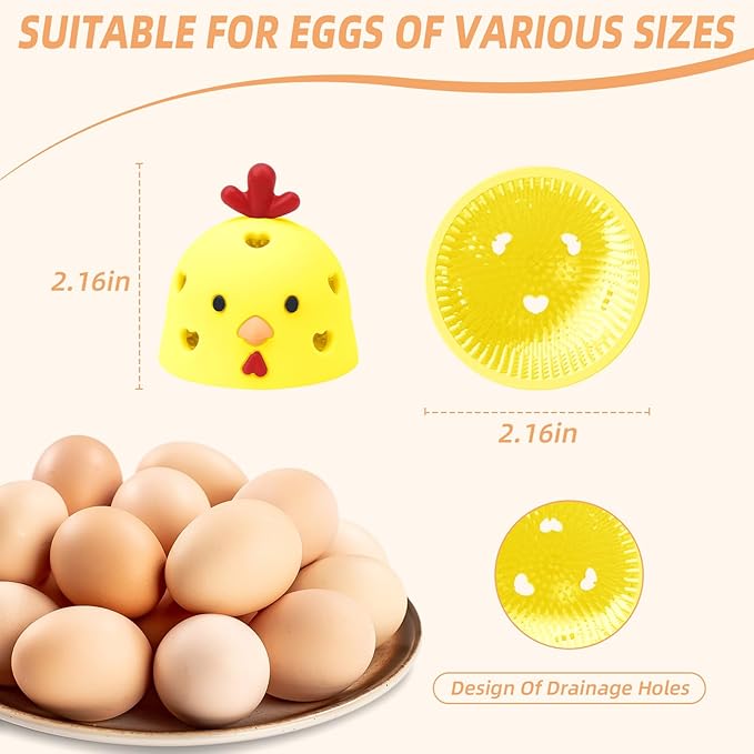 Silicone Egg Brush Cleaner, Egg Washer for Fresh Eggs, Egg Cleaner for Fresh Eggs, Egg Scrubber for Fresh Eggs, Reusable Cleaning Tools for Egg Washer (Yellow)