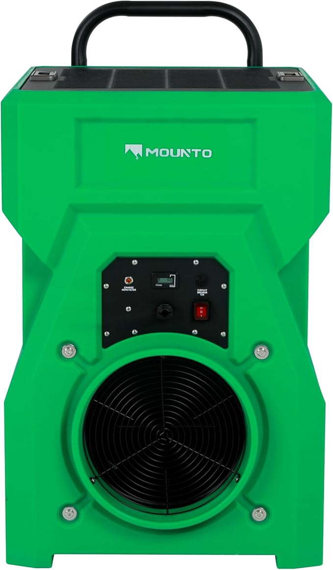 MOUNTO 1000cfm Portable Industrial Air Purifier Negative Air Scrubber - Powerful 1HP Motor, True HEPA Filter, 2-Speed, Handle and wheels 3-Year Warranty