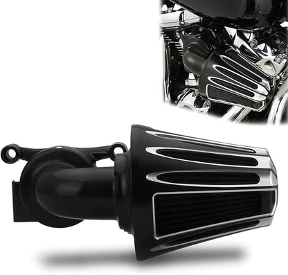 Big Sucker cone Air filter intake for harley air Cleaner Sportster Softail fatboy heritage dyna touring street road king Glide (Deep style -Black, Type C : Touring 08-16, Softail 16-17)