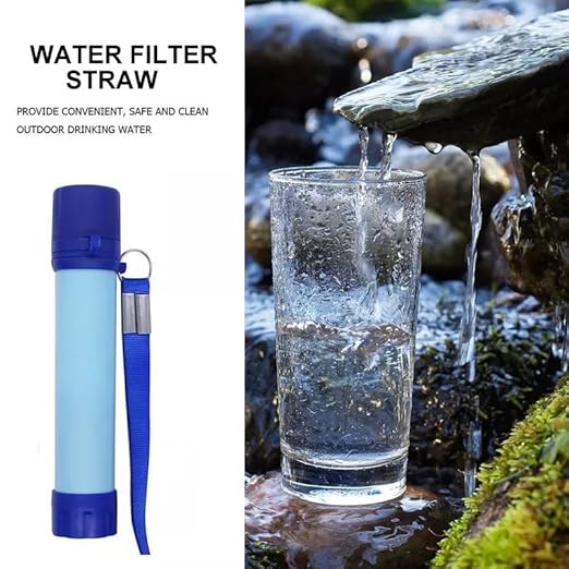 Galaxy Personal Portable Water Filter Straw Filtration Purifier for Hiking, Camping, Hunting, Travel, Outdoor Emergency Survival Detachable Drinking Eight Packs