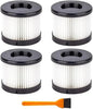 Vacuum Dry Filter 4Pack 49-90-0160,Compatible For Milwaukee，49-90-0160 0882-20 M18 Compact Vacuum With 1 Cleaning Brush