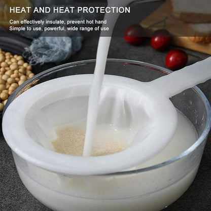 Kitchen Ultra-Fine Nylon Mesh Strainer Plastic Sieve Fine Mesh Filter Spoon For Soy Milk Coffee Filter Milk Yogurt Juice Kefir Honey coladores de cocina (Set of 3-100 + 200 + 400 Mesh)