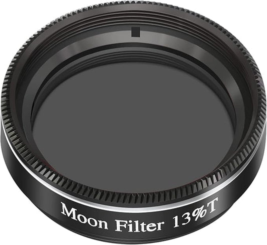 1.25" Moon Filter for Telescope – ND96 Neutral Density, 13% Transmission, Reduces Lunar Glare