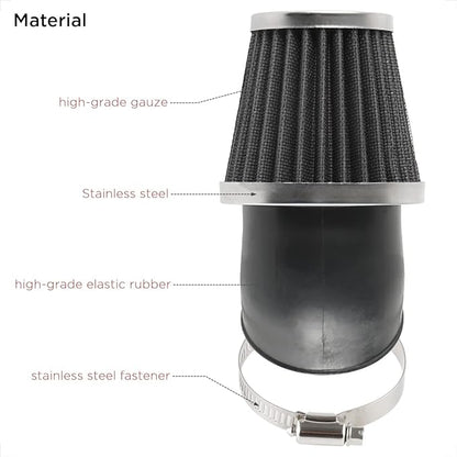 Evermotor Motorcycle Air Filter, 41mm 42mm 43mm Filter for 50cc 70cc 90cc 110cc 125cc 150cc Carb Filter GY6,Moped,ATV