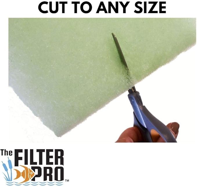 Lime Green Fine Filter Media, 1" Thick, 18" x 56" Roll, Perfect for Aquariums, Ponds or Water Gardens, Made in USA
