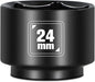 BLACKROBOT 24mm Low Profile Oil Filter Socket, 3/8" Drive 6-Point Oil Filter Cap Remover and Installer Tool, Chrome Vanadium Steel