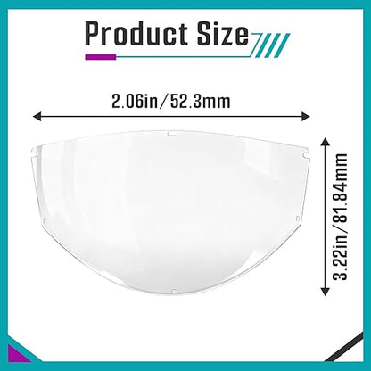 4 Pcs Face Shield Replacement Window Compatible with Jackson Safety Premium Face Shield Mask, Protective Lens for Grinding and Welding, Durable and Scratch-Resistant, Clear Tint, Uncoated