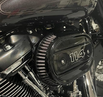 High-Flo Replacement Air Filter Element For Ventilator - Milwaukee-Eight Engine '18-later Softail and '17-later Touring and Trike Models Equipped with 114 Air Cleaner (Grey114 Air Filter Element)