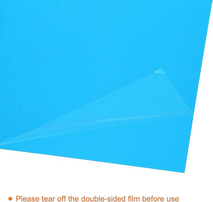 uxcell 4Pcs A4 Gel Light Lighting Filter Overlay Transparent Color Correction Plastic Vinyl PVC Sheets Photography Television Blue,0.2mm