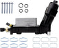 926-959 Aluminum Engine Oil Filter Housing Oil Cooler Kit with Gaskets & Sensors Compatible with 2011-2016 Chrysler Charger Challenger Journey Wrangler Ram Promaster 3.6L (black)