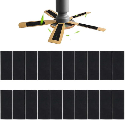 20 Pcs Ceiling Fan Filters for Blades, Fan Air Purifier Pads with Activated Coconut Shell Carbon, Universal Easy Stick Ceiling Fans Filter Fit for Common Household Office Contaminants