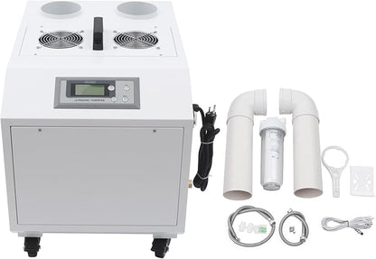 Ultrasonic Industrial Humidifier, 1200W 110V 15kg/h Agricultural Air Humidifier Sprayer Automatic Mist Cooling Machine Cool Mist Humidifiers w/Water Filter for Greenhouses Supermarkets Warehouses
