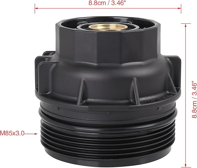 X AUTOHAUX Black Car Oil Engine Filter Housing Cap Cover Assembly 15620-36020 for Toyota Avalon Camry Highlander RAV4 for Lexus IS250 IS350 GS200t GS350 GS450h RX350