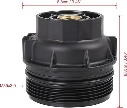 X AUTOHAUX Black Car Oil Engine Filter Housing Cap Cover Assembly 15620-36020 for Toyota Avalon Camry Highlander RAV4 for Lexus IS250 IS350 GS200t GS350 GS450h RX350