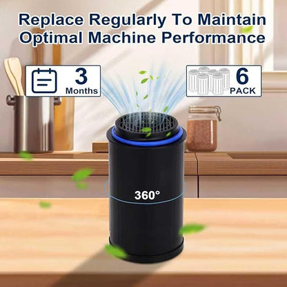 FC-50 Replacement Filters Compatible with Vitamix Foodcycler FC-50, FC-30 Models, Activated Carbon Odor Absorbing Filter, Compost Bin Odor Eliminator for Kitchen (6 Packs)