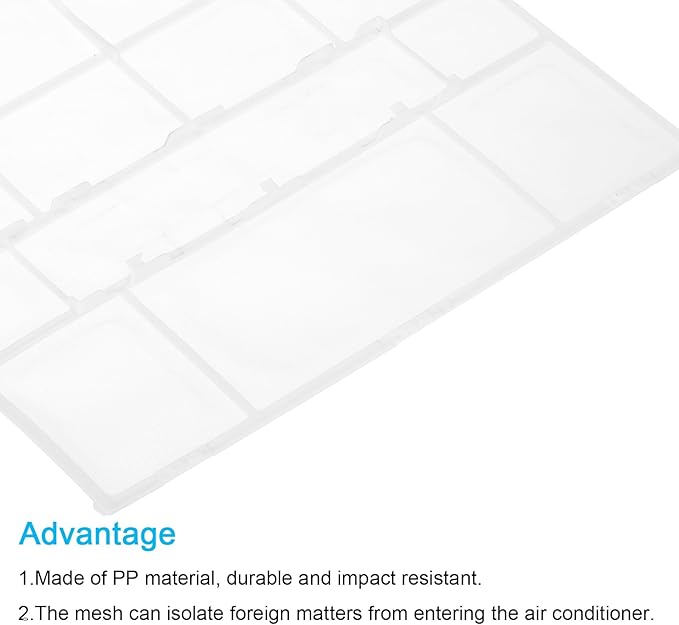PATIKIL Air Conditioner Filter Replacement 332mm x 283mm, Plastic Air Filtering Screen with Filter Foam for HVAC, White