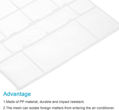 PATIKIL Air Conditioner Filter Replacement 332mm x 283mm, Plastic Air Filtering Screen with Filter Foam for HVAC, White
