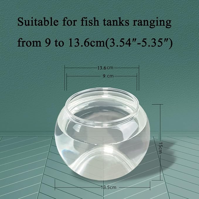 Circular Fish Tank Filter, Aquarium Hang on Filter, Small Fish Tank with Biochemical Sponge, Suitable for a Circular Tank with a Diameter of 3.54″ - 5.35″