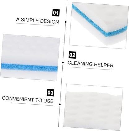 Luxshiny 10pcs Three-Layer Reusable Kitchen Sponge Scrubber Lightweight Quick-Dry Non-Scratch Dishwashing Pads for Multi-Surface Cleaning