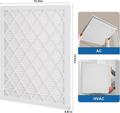 16x20x1 MERV 11 Air Filter, Quality AC/HVAC Furnace Filter，1 Reusable ABS Frame + 4 Pack Replaceable Filter Media，Breathe Fresher and Cost-effective