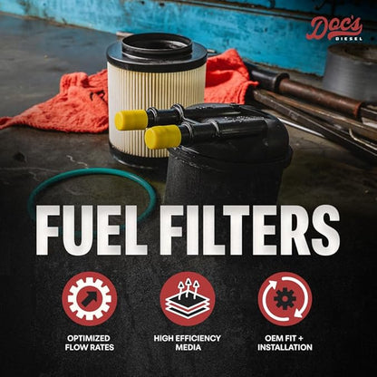 Doc's Diesel Fuel Filter DFD4615 | Compatible with Ford 6.7L Powerstroke F250, F350, F450, F550 2011-2016 | Replaces FD4615