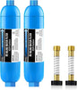 Lifefilter RV Inline Water Filter with Flexible Hose Protector, NSF Certified, Reduces Chlorine, Bad Taste, Odor for RVs and Marines, Drinking, Washing Filter, Dedicated for RVs, 2 Pack