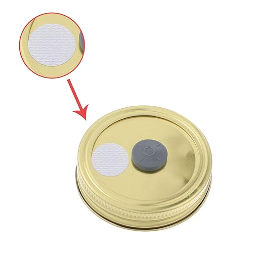 Zonon 64 Pieces Synthetic Filter Paper Stickers 20 mm 0.3 ?m Synthetic Filter Disc Tape Mushroom Applied Under Wide Mouth Mason Jar for Mushroom Cultivation