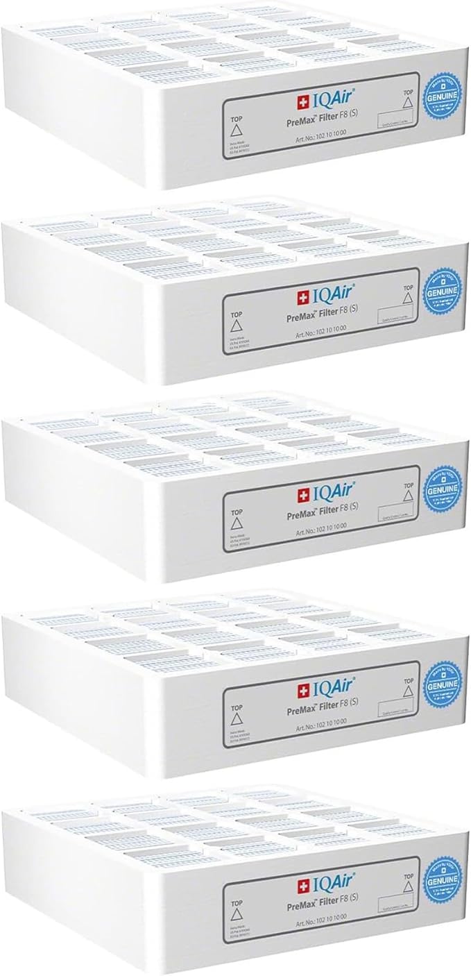 IQAir PreMax Prefilter 5 Pack - Genuine Replacement Air Filter HealthPro Series - Controls Coarse and Fine Particles - Dust, Mold Spores, and Powder - Swiss Made Filters for Air Purifiers