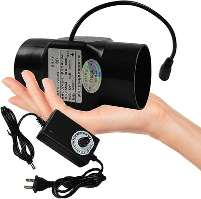 2 Inch 22 Cfm Inline Duct Ventilation Fan Air Circulation Vent Blower Black Small HVAC Exhaust Booster for Hydroponics Grow Tent (Color : Adjustable Speed)