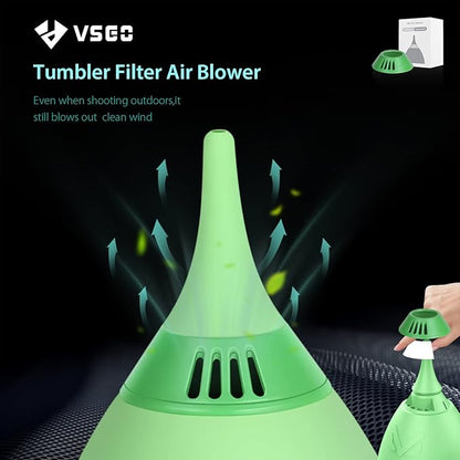 VSGO Camera Air Blower with Filter Compressed Air for for Nikon, Sony, Canon Lens and Sensor Cleaning, Tumbler Design Green (V-B014E)