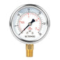 2-1/2" Dial Size, 0-30 Psi Low Pressure Gauge, Glycerin Liquid Filled, 1/4" NPT Lower Mount, Stainless Steel Case, for Water Tank, Pool Sand Filter, Coolant, CO2, Oil, Gas Pressure Test