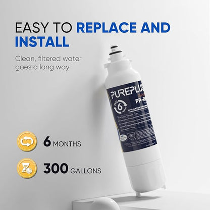 PUREPLUS LT800P NSF/ANSI 401, 53, 42 & NSF P473 Certified Certified Replacement for LG ADQ73613401, Kenmore 469490, 9490, ADQ73613402, ADQ736134, LSXS26326S LMXC23746S, LT120F, 2Pack