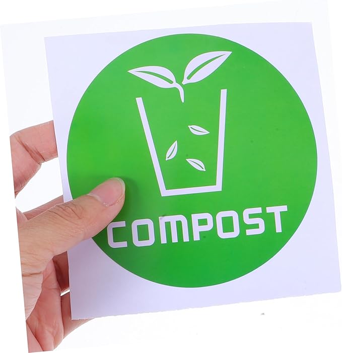 6pcs Decorative Waste Sorting Stickers for Trash Bins Easy to Apply Labels for and Office Settings