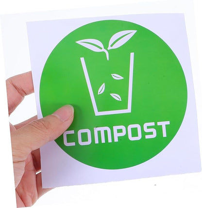 6pcs Decorative Waste Sorting Stickers for Trash Bins Easy to Apply Labels for and Office Settings