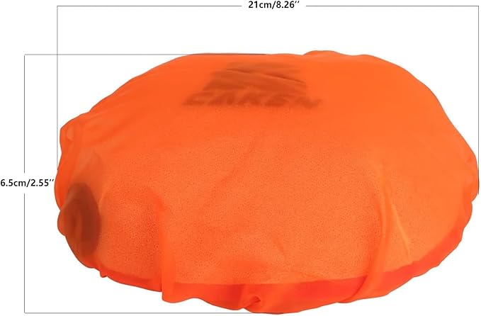 PRO CAKEN Motorcycle Universal Foam Air filter Cover Protector Air Filter Cover For Dirt Pit Bike Air Filter Cleaner Kits-Orange 2pcs