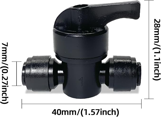 5 Pack Quick Connect 1/4" Drip Irrigation Shut Off Valve, Universal Drip Irrigation Tubing Coupling Valve, Leak Free Connector Locking Fitting for Sprinkler or Drip Irrigation System