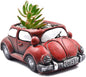 Cement Red Car Succulent Planter Flower Pots Succulent Plants Containers, Small Pot for Cactus Decor Planters for Indoor Plants
