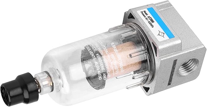 G1/4" Air Line Filter, Water and Oil Separator for Air Line Replacement AF2000-02 Particulate Filter Water Trap Separator, 750L/min Automatic Drain