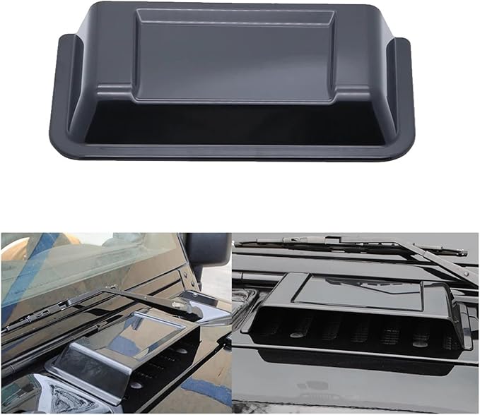 Car Engine Hood Vent Scoop Cover Air Intake Dust Rain Protective Cap Compatible For Jeep Compatible For Wrangler JK TJ 1996-2017