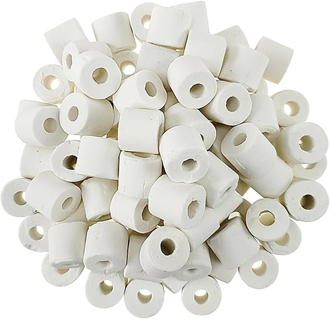 Aquarium Ceramic Ring Bio Ceramic Media Ring for Aquarium Filter Replacement Biological Material Remover for Aquarium Fish Tank Pond Filter