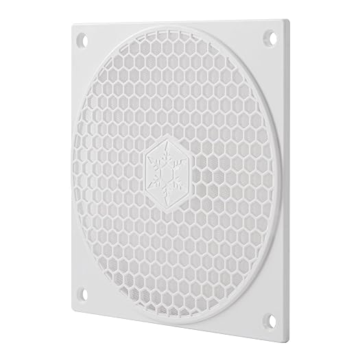 Silverstone Technology FF121 White Colored 120mm Fan Filter with Honeycomb Grille, SST-FF121W