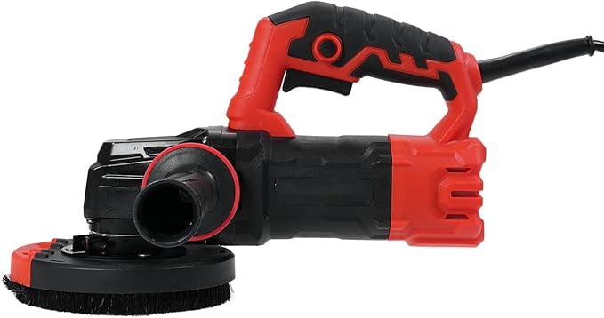 Small Portable Industrial Floor Wall Polisher Handheld Grinding Polishing Machine Concrete Grinder Concrete Surface Planer Dust Extraction Shroud 1200W Motor 9000RPM Auxili