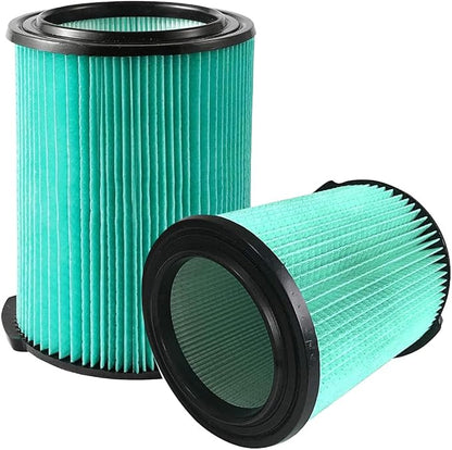 2 Pack Replacement HEPA Filter Compatible with Craftsman 38753 CMXZVBE38753 Wet/Dry Vac Filter for 5 to 20 Gallon shop vacuums (9-38753)