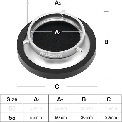 Carburetor Carb Velocity Stack Air Filter Cleaner Modified Trumpet Aluminum Alloy with Sponge Filter Steel Mesh for PWK32-34mm Short Style Fast Intake Suggest for Small Displacement (Silver, 55mm)