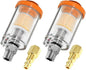 beduan Water Oil Separator Filter, 1/4" NPT Male and Female Thread Spray Gun Filters Air Compressor Fitting Compressed Orange（Pack of 2）