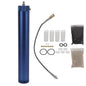 High Pressure Air Filter Oil Water Separator, Compressor Filtration System, 4500psi Aluminium Alloy L340mm OD50mm Blue, Oil Water Filter with Safety Valve for Diving and Industrial