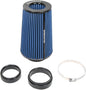 Universal 3/3.5/4" (75/89/100mm) High-Flow Air Filter, Reusable Cone Cold Air Intake, High Performance, Clamp-On Car High Flow Air Kit, Flange Diameter: 3/3.5/4 Inch, Height: 10 Inch, BLUE