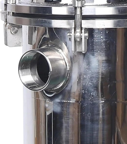 304 Stainless Steel Filter Bag Housing 150PSI Multi-Purpose Bag Filtering Equipment 2" NPT in/Out #2 Bag with Mesh Heavy Duty Industrial Fluid Filter
