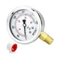 0-200 Psi Glycerin Liquid Filled Low Pressure Gauge, 2.5" Dial Size, 1/4" NPT Lower Mount, 304 Stainless Steel Case, for Water Pipe, HVAC, Water Oil Air Pressure Test