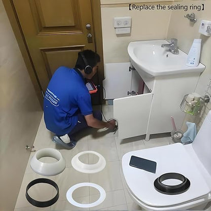 2PCS 56mm (2.2") Flat Silicone Sealing Gaskets - Leak-Proof Washers for Bathroom Sink Drain & Inclined Sliding Joints
